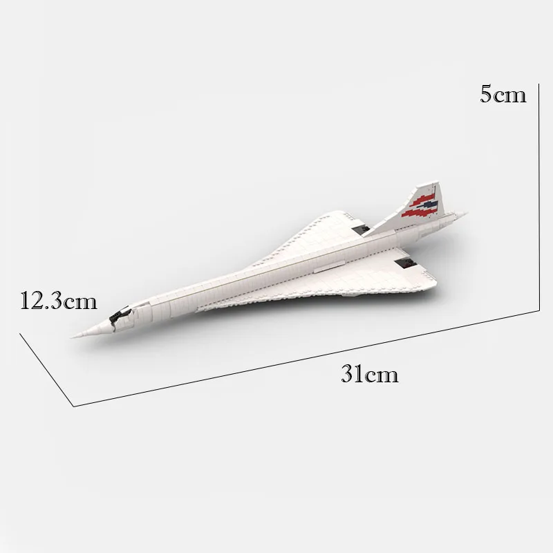 1465PCS WW2 Militāro KM 1:80 mēroga Concorde pasažieru lidmašīna Modelis radošās idejas, high-tech ChildrenToyGift Cīnītājs Plakne Bloki