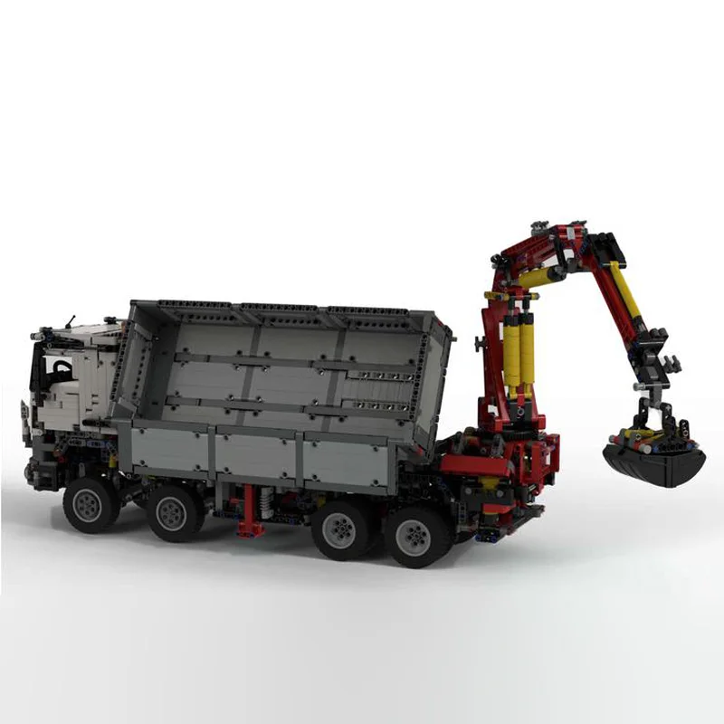 3132Pcs Daļas, Tehniskā Pneimatikas Crane Truck Aizmugures Celtņi Mk2 Pašizgāzējs Ķermeņa Automašīnām MOD No 42043 Arocs 3245 Celtniecības Bloki Komplekts