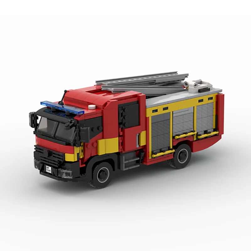 Auto Sērijas YcMoc Celtniecības Bloki Londonā ugunsdzēsējus Mk3 Sūknis Kāpnes Tehnoloģiju Ķieģeļi Zīmolu Transportlīdzekļa DIY Rotaļlietas Bērniem