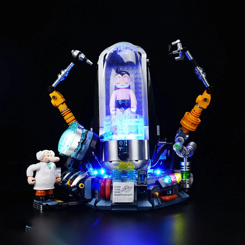 Japānas Klasiskās Multiplikācijas Filmu Robots Attēlu Bloķēt Astroboy Skatuves Skaitļi Ēka, Ķieģeļu Rotaļu Garāžu Pamošanās Brīža, Kolekcija Dāvanas